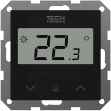 Bevielis, potinkinis temperatūros reguliatorius TECH Controllers EU-F-8z, 230 V, juodas
