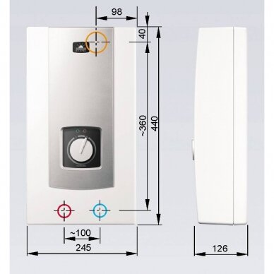 Elektrinis momentinis vandens šildytuvas Kospel PPH2-18 hydraulic 4