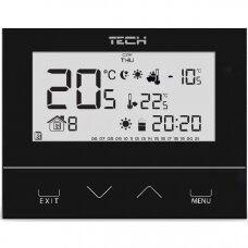 Programuojamas temperatūros reguliatorius TECH Controllers EU-292 v3, juodas