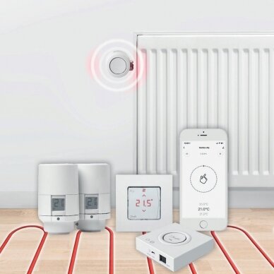 Programuojamas, internetu valdomas radiatoriaus termostatas Danfoss Ally 9
